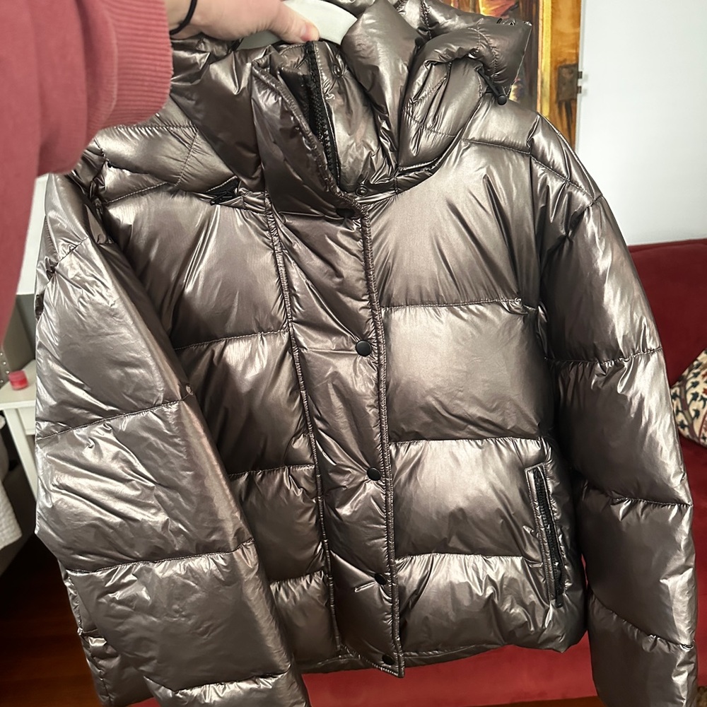 Pewter gap puffy jacket. Worn once!